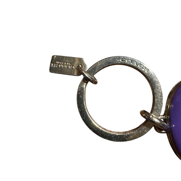 Coach Valencia Purple Turnlock Valet Keychain NWT
